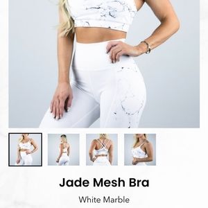 Buff bunny Jade mesh bra - White marble